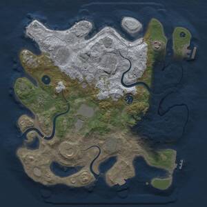 Thumbnail Rust Map: Procedural Map, Size: 3500, Seed: 918513958, 15 Monuments