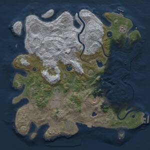 Thumbnail Rust Map: Procedural Map, Size: 4000, Seed: 266585299, 15 Monuments