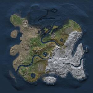 Thumbnail Rust Map: Procedural Map, Size: 3000, Seed: 1568943287, 12 Monuments