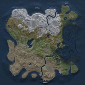 Thumbnail Rust Map: Procedural Map, Size: 4000, Seed: 505248491, 17 Monuments