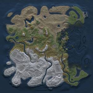 Thumbnail Rust Map: Procedural Map, Size: 4500, Seed: 895970641, 17 Monuments