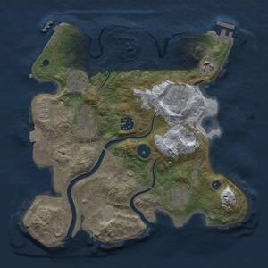 Thumbnail Rust Map: Procedural Map, Size: 3000, Seed: 2044449863, 12 Monuments