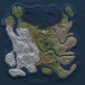 Thumbnail Rust Map: Procedural Map, Size: 3250, Seed: 859237852, 13 Monuments