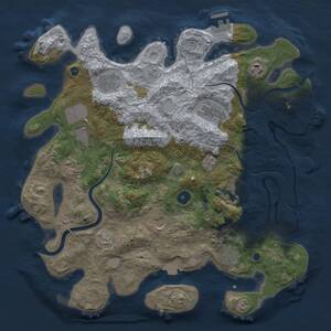 Thumbnail Rust Map: Procedural Map, Size: 3800, Seed: 22004770, 15 Monuments
