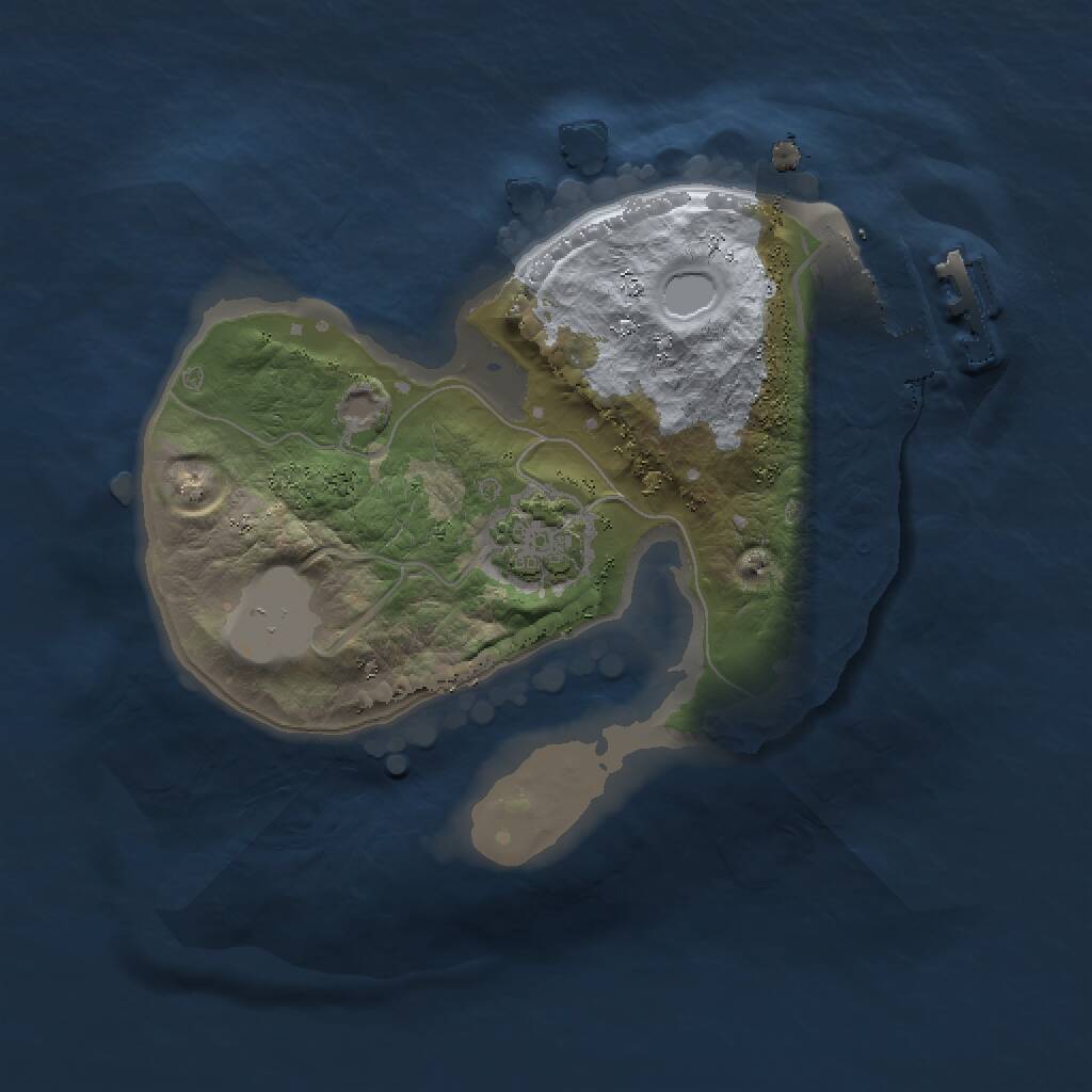 Rust Map: Procedural Map, Size: 1500, Seed: 78955152, 3 Monuments