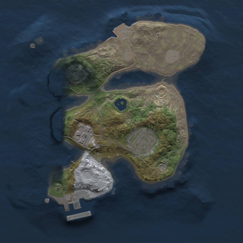 Rust Map: Procedural Map, Size: 2000, Seed: 1606364068, 5 Monuments