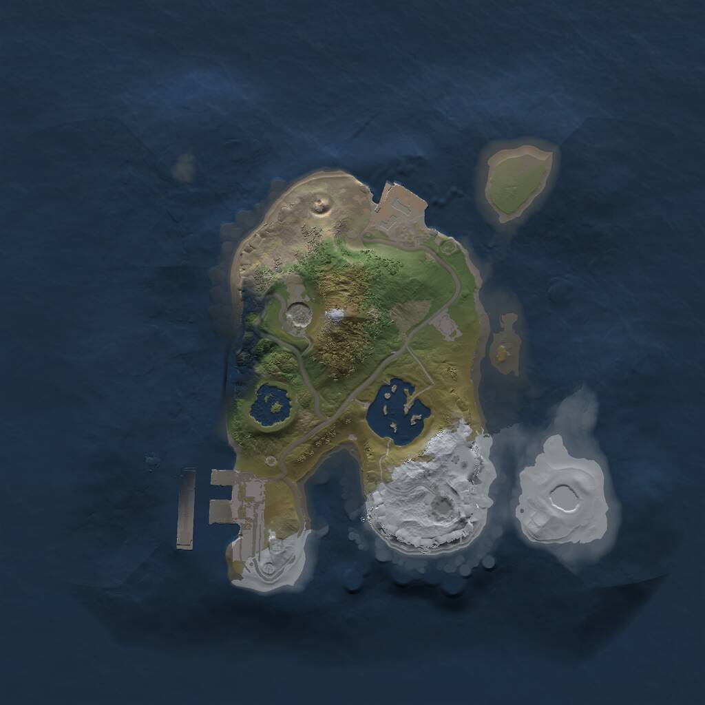 Rust Map: Procedural Map, Size: 1750, Seed: 1913148414, 4 Monuments