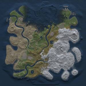 Thumbnail Rust Map: Procedural Map, Size: 3700, Seed: 514132270, 15 Monuments