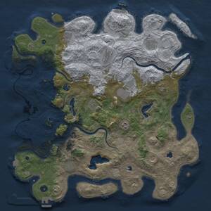 Thumbnail Rust Map: Procedural Map, Size: 4500, Seed: 813259984, 17 Monuments