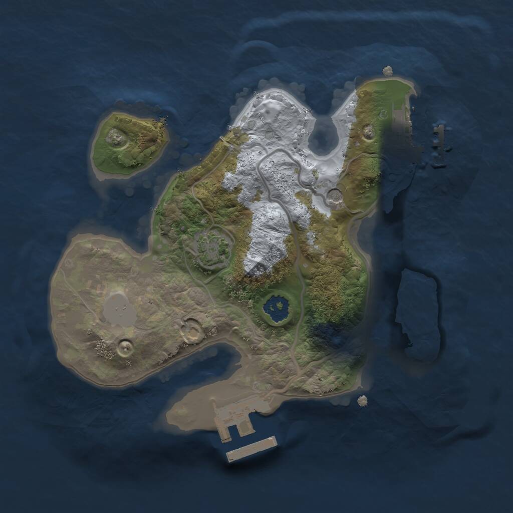 Rust Map: Procedural Map, Size: 2000, Seed: 78955152, 5 Monuments