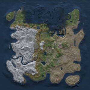 Thumbnail Rust Map: Procedural Map, Size: 4000, Seed: 5821, 14 Monuments