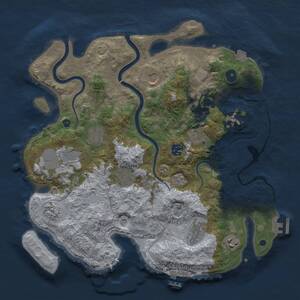 Thumbnail Rust Map: Procedural Map, Size: 3750, Seed: 714851432, 16 Monuments