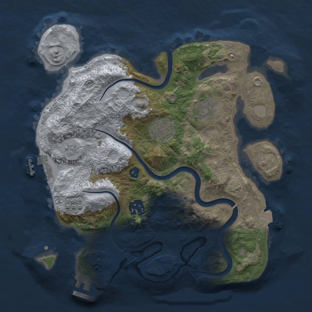 Rust Map: Procedural Map, Size: 2900, Seed: 909122, 10 Monuments