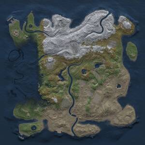 Thumbnail Rust Map: Procedural Map, Size: 4250, Seed: 1210984364, 16 Monuments