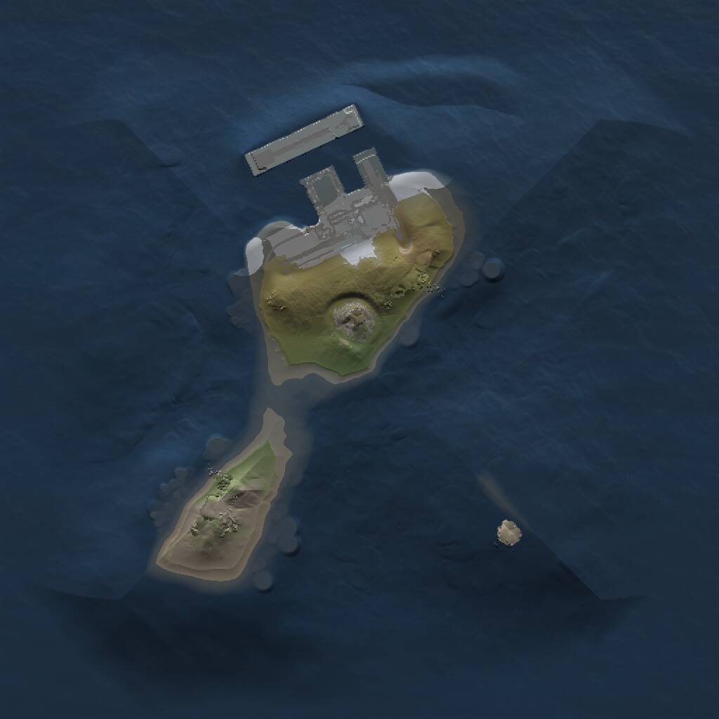 Rust Map: Procedural Map, Size: 1200, Seed: 2345, 2 Monuments