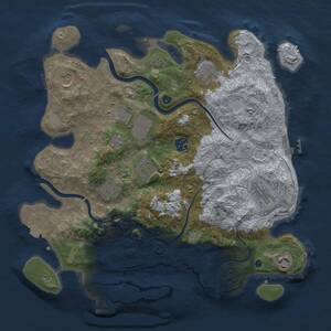 Thumbnail Rust Map: Procedural Map, Size: 3700, Seed: 953328446, 15 Monuments