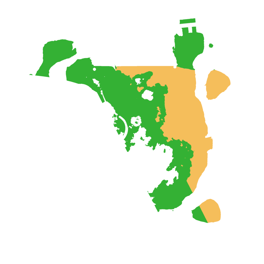 Biome Rust Map: Procedural Map, Size: 2500, Seed: 45684567