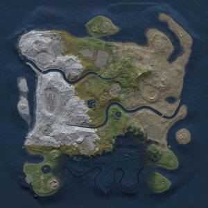 Thumbnail Rust Map: Procedural Map, Size: 3500, Seed: 2043307013, 13 Monuments