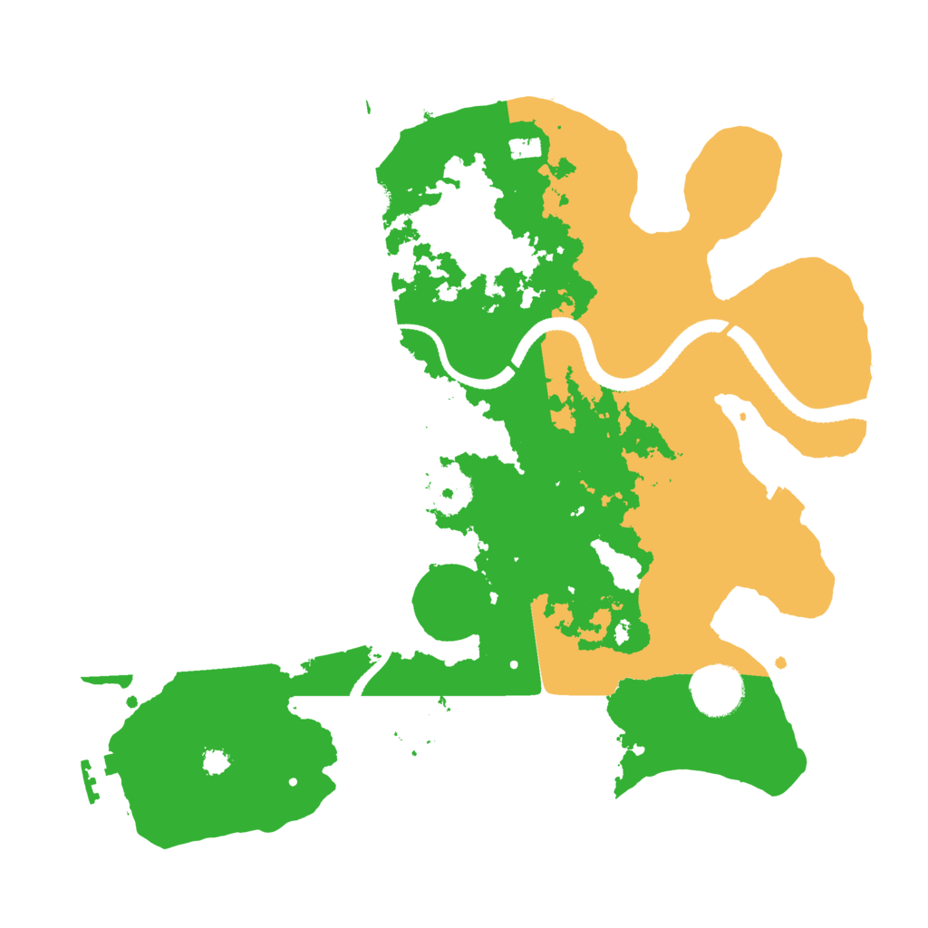 Biome Rust Map: Procedural Map, Size: 3200, Seed: 523256