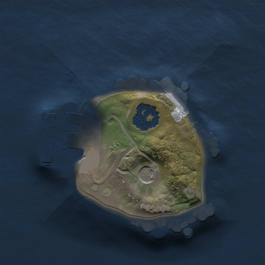 Rust Map: Procedural Map, Size: 1000, Seed: 1442894345, 3 Monuments