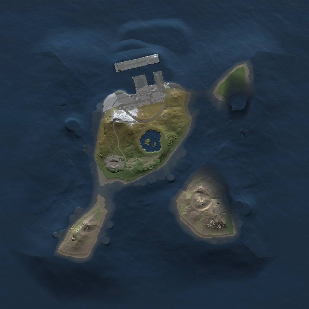 Rust Map: Procedural Map, Size: 1400, Seed: 2345, 2 Monuments