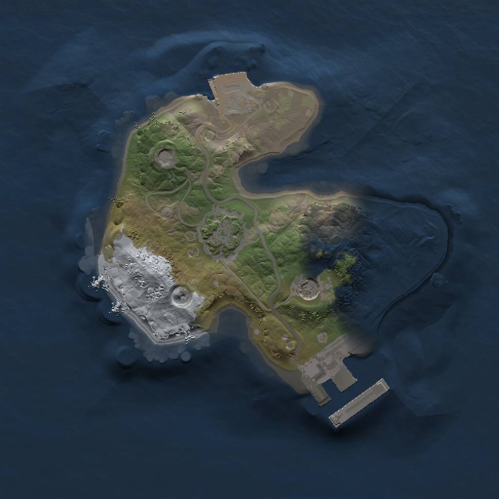 Rust Map: Procedural Map, Size: 1500, Seed: 937212075, 4 Monuments