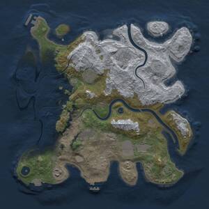 Thumbnail Rust Map: Procedural Map, Size: 3500, Seed: 423327918, 12 Monuments