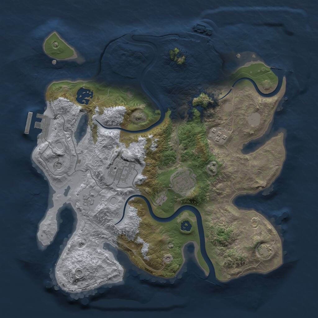 Rust Map: Procedural Map, Size: 2900, Seed: 336750, 10 Monuments