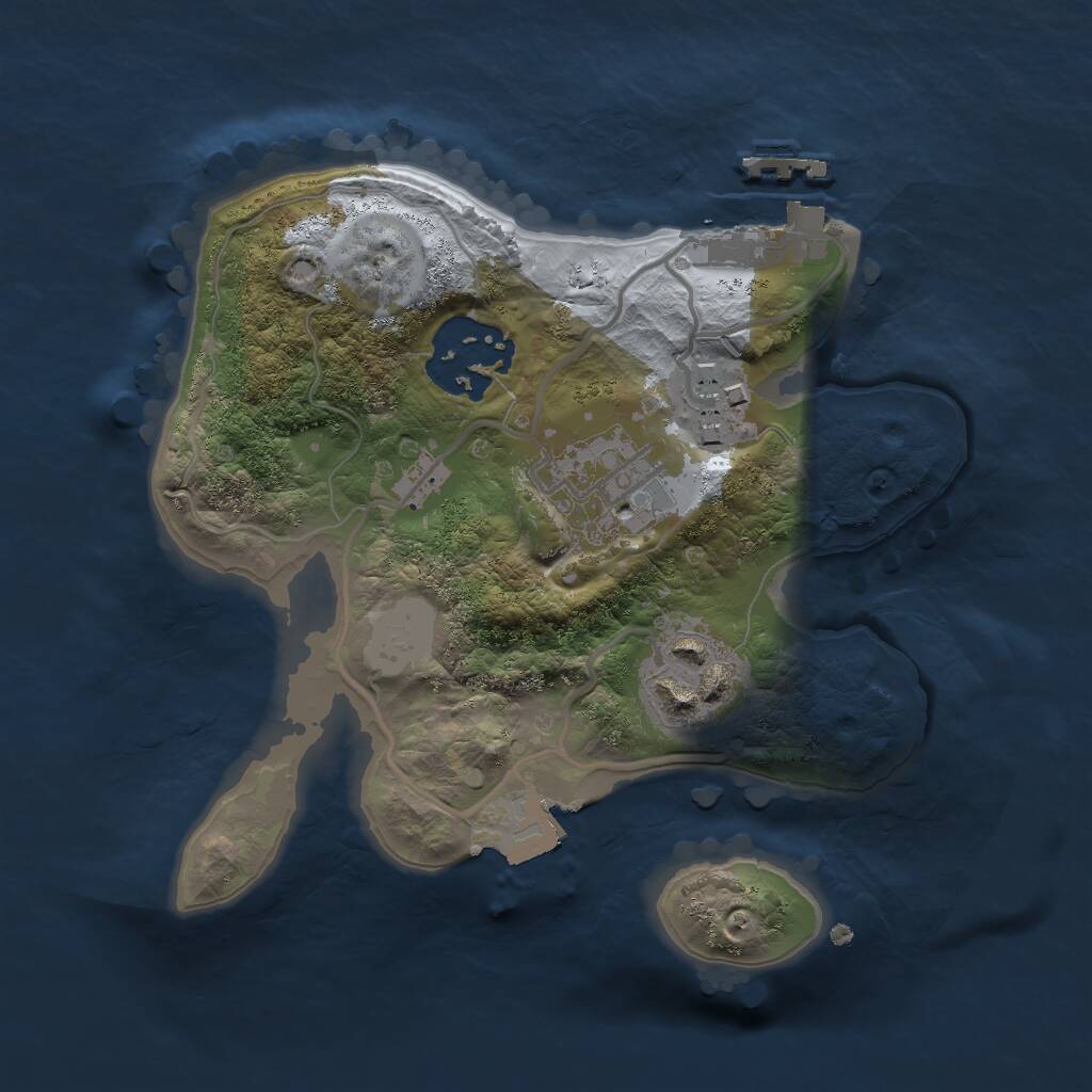 Rust Map: Procedural Map, Size: 2000, Seed: 1490845999, 6 Monuments