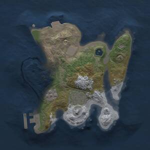 Thumbnail Rust Map: Procedural Map, Size: 2000, Seed: 184462888, 4 Monuments