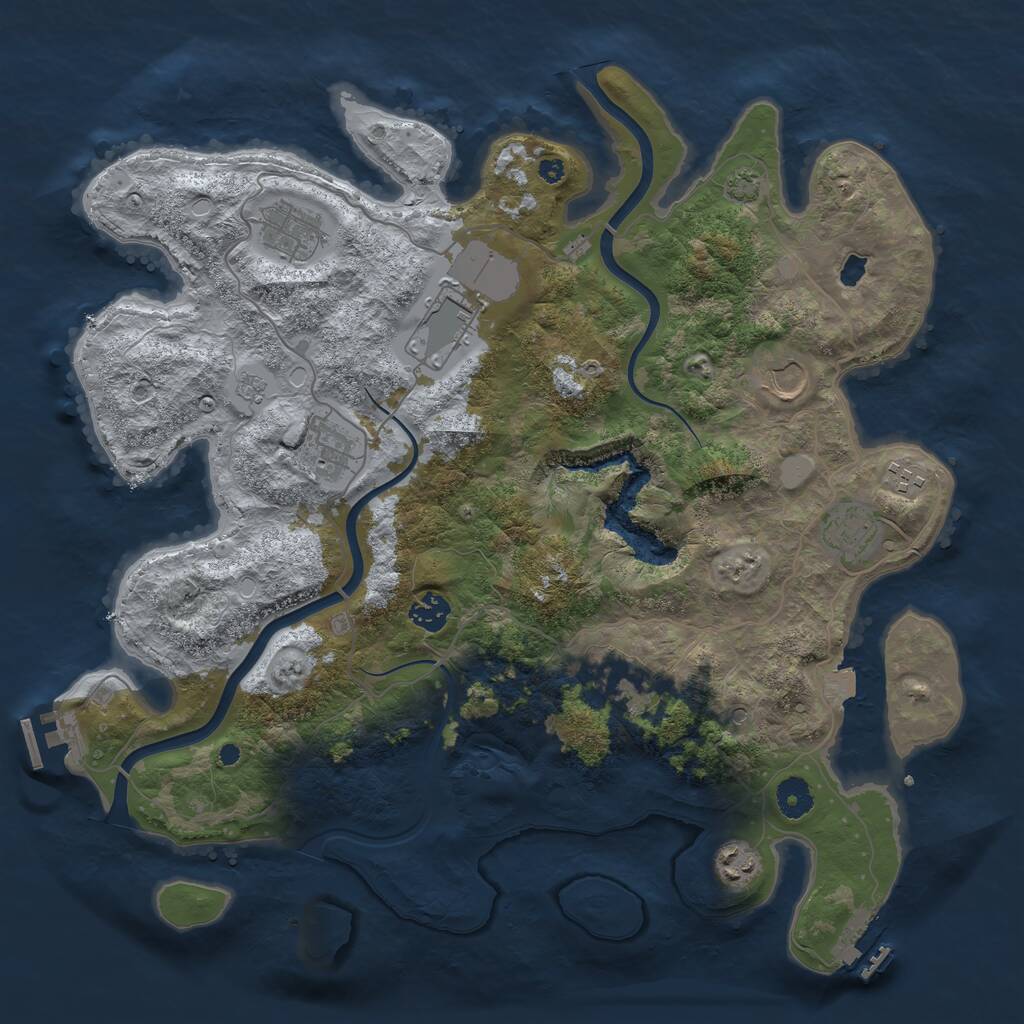Rust Map: Procedural Map, Size: 4000, Seed: 473475157, 15 Monuments