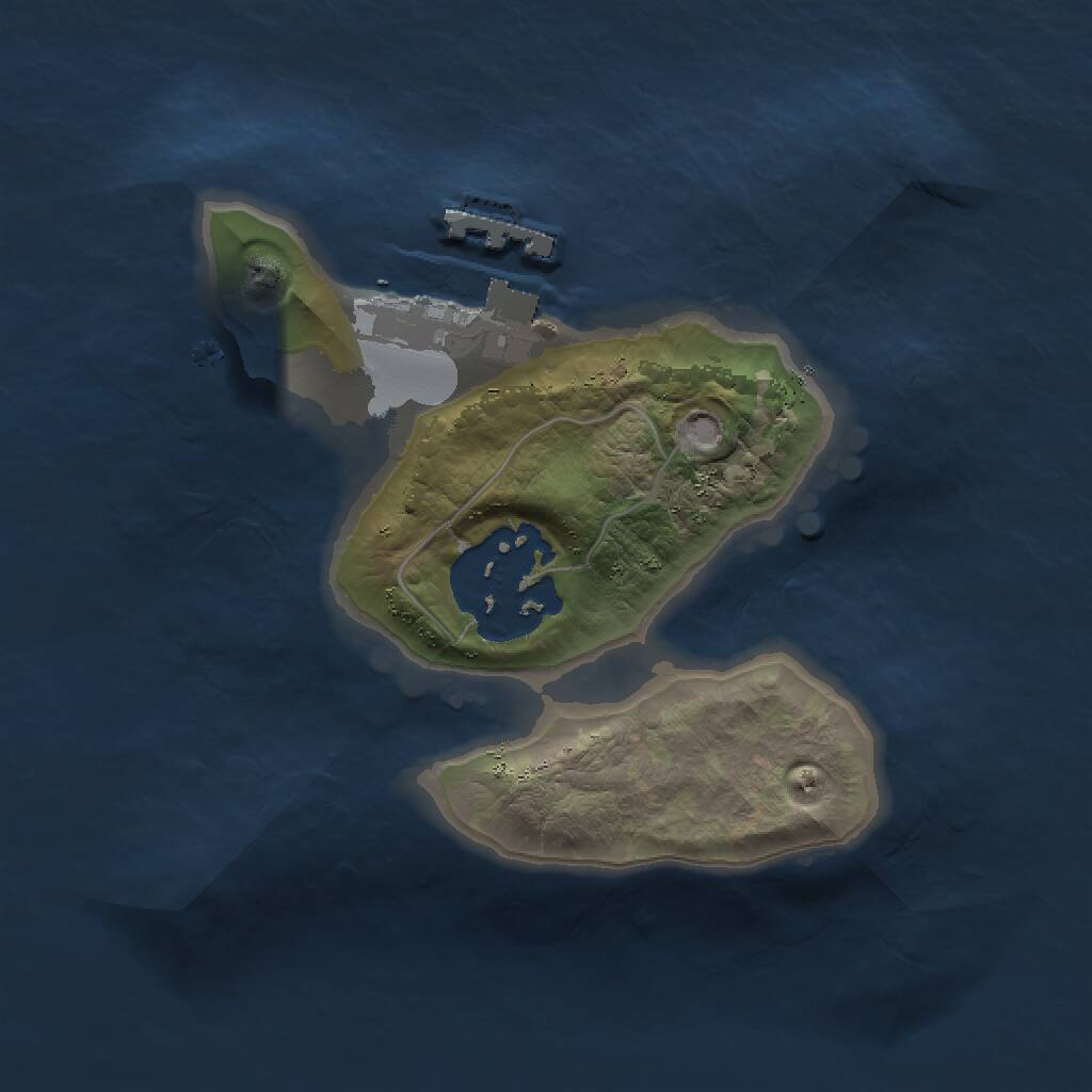Rust Map: Procedural Map, Size: 1500, Seed: 450871076, 3 Monuments