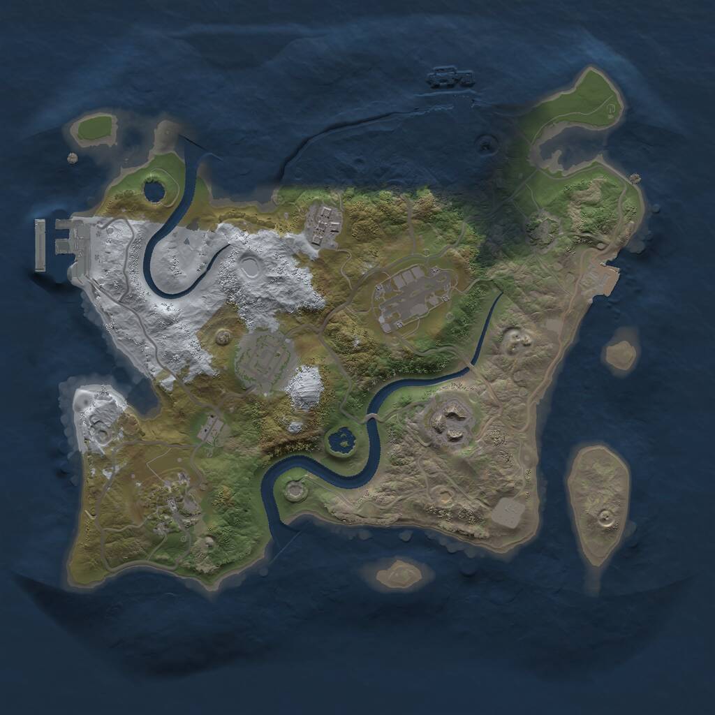 Rust Map: Procedural Map, Size: 2750, Seed: 767138481, 9 Monuments