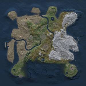 Thumbnail Rust Map: Procedural Map, Size: 3500, Seed: 8281, 15 Monuments