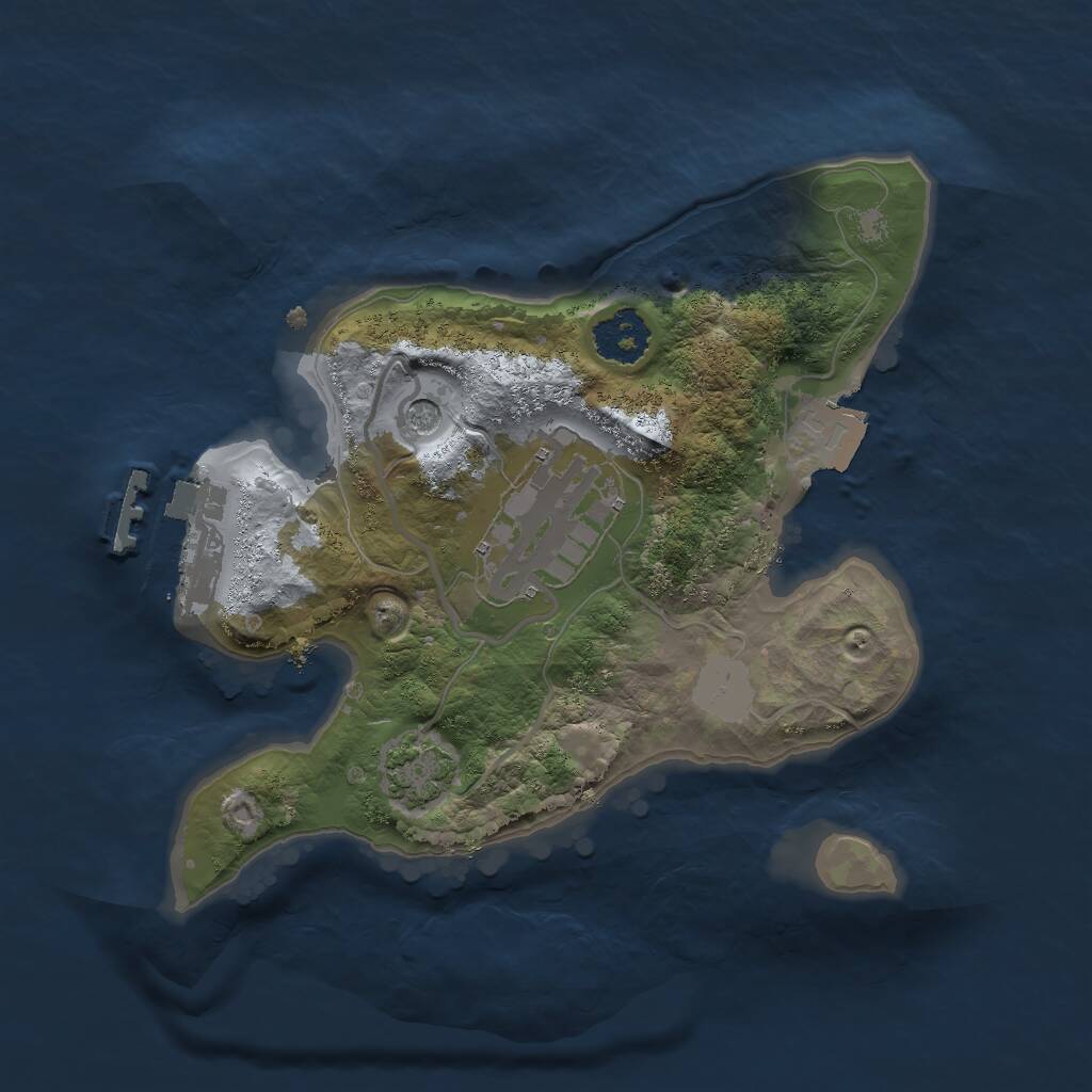Rust Map: Procedural Map, Size: 2000, Seed: 123321, 5 Monuments