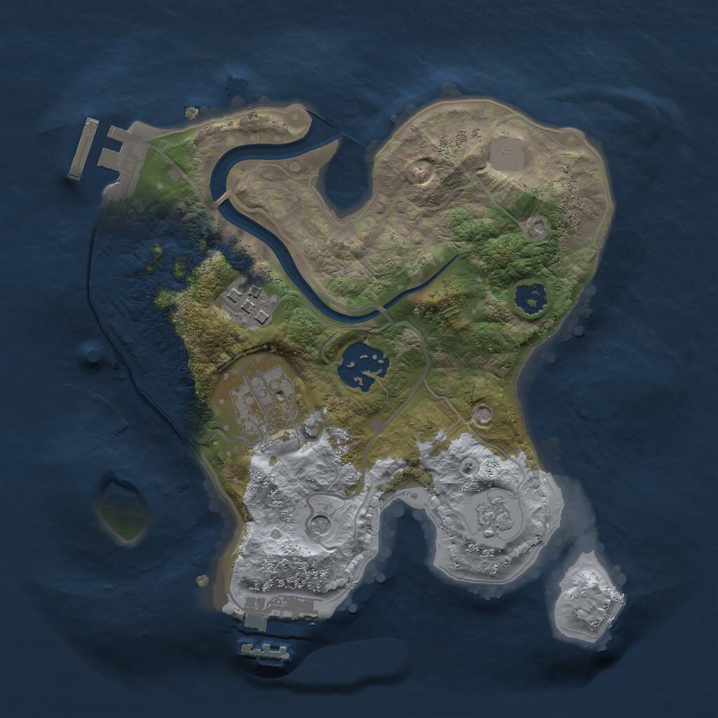 Rust Map: Procedural Map, Size: 2279, Seed: 50000, 8 Monuments