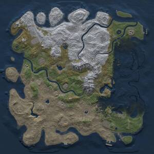 Thumbnail Rust Map: Procedural Map, Size: 5000, Seed: 334563, 17 Monuments