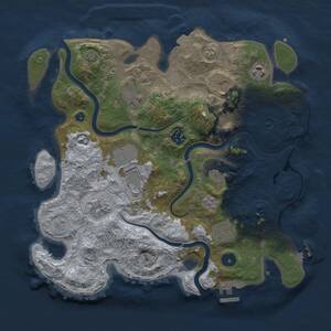 Thumbnail Rust Map: Procedural Map, Size: 3500, Seed: 1109076721, 15 Monuments