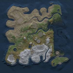 Thumbnail Rust Map: Procedural Map, Size: 3500, Seed: 1289051747, 15 Monuments