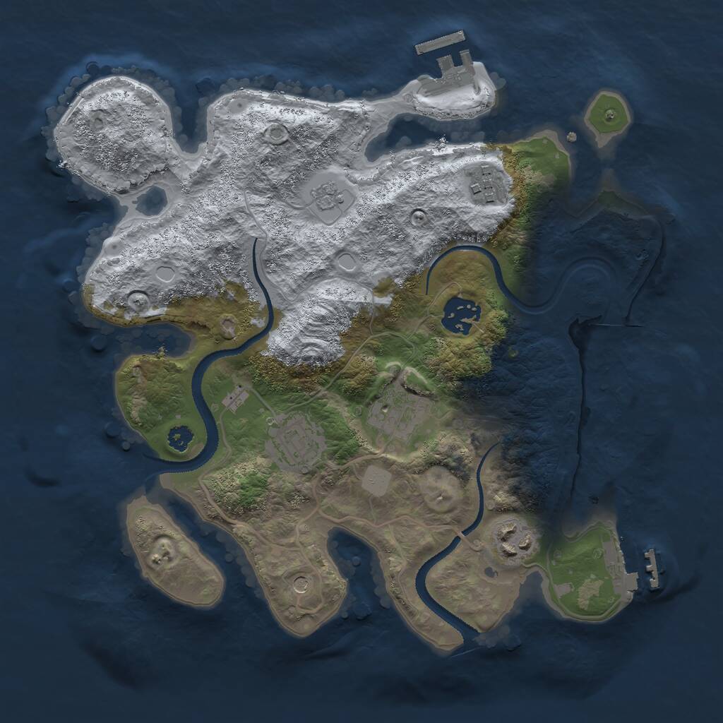 Rust Map: Procedural Map, Size: 2900, Seed: 177111, 10 Monuments