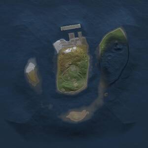 Thumbnail Rust Map: Procedural Map, Size: 1500, Seed: 1942703750, 2 Monuments