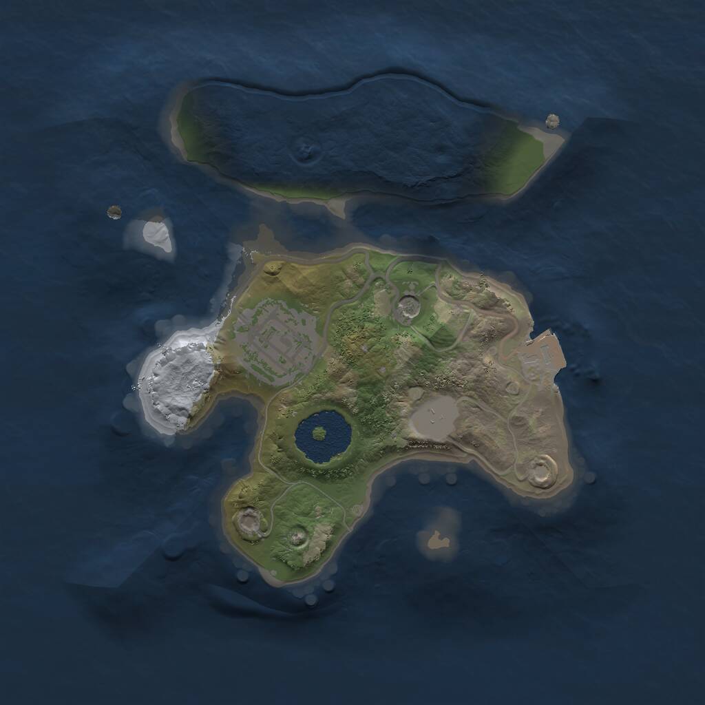 Rust Map: Procedural Map, Size: 2000, Seed: 1236722757, 3 Monuments