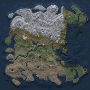 Thumbnail Rust Map: Procedural Map, Size: 4800, Seed: 714207002, 17 Monuments