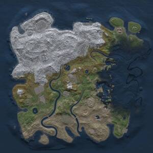 Thumbnail Rust Map: Procedural Map, Size: 4000, Seed: 61137274, 16 Monuments