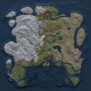Thumbnail Rust Map: Procedural Map, Size: 4000, Seed: 1771027331, 16 Monuments