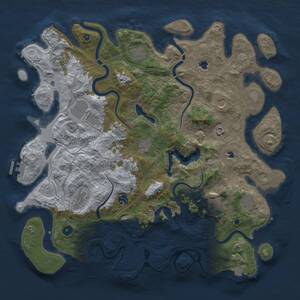Thumbnail Rust Map: Procedural Map, Size: 4500, Seed: 428379289, 16 Monuments
