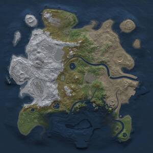 Thumbnail Rust Map: Procedural Map, Size: 3500, Seed: 1967998116, 14 Monuments