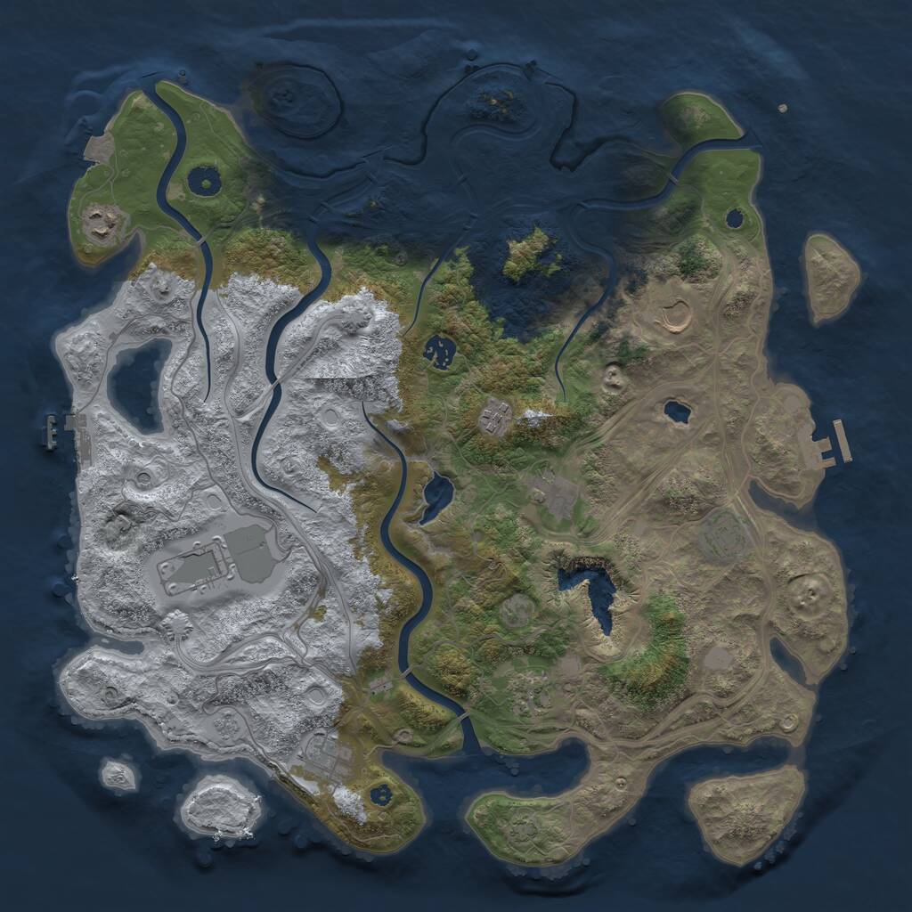 Rust Map: Procedural Map, Size: 4250, Seed: 1797311208, 15 Monuments