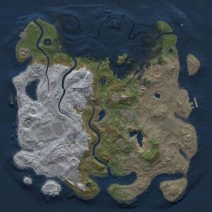 Thumbnail Rust Map: Procedural Map, Size: 4250, Seed: 1797311208, 15 Monuments