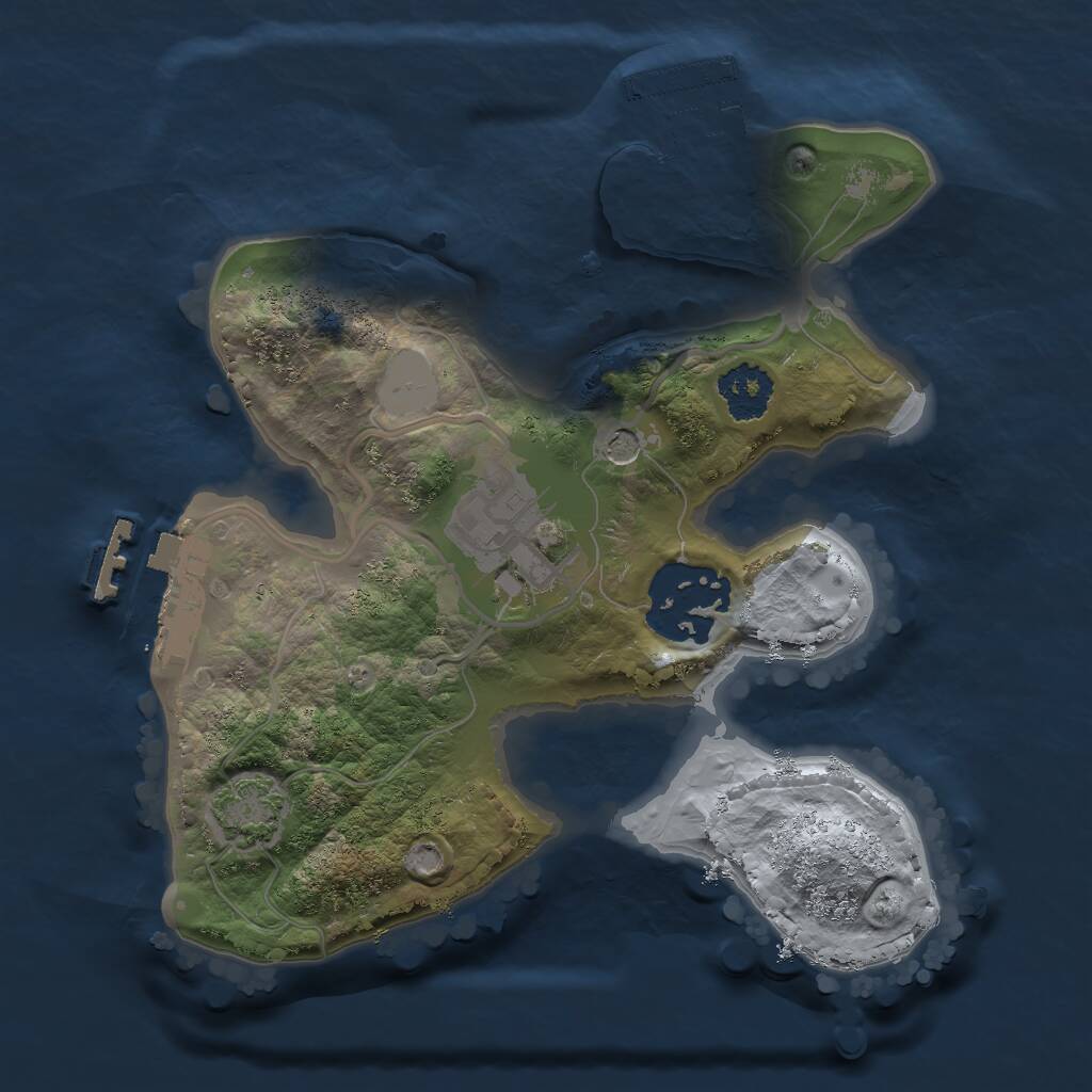 Rust Map: Procedural Map, Size: 2000, Seed: 1010391264, 7 Monuments